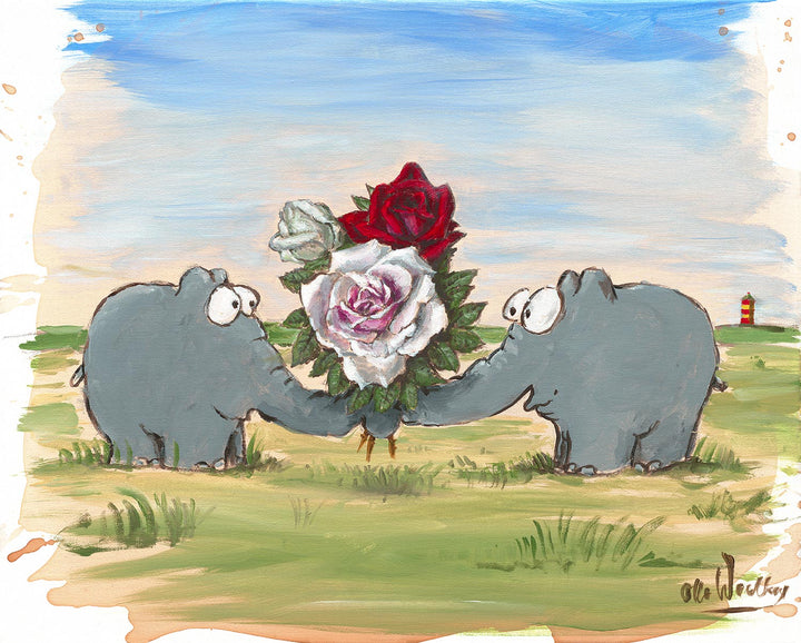 "La vie en rose" | Otto Waalkes Giclée Original