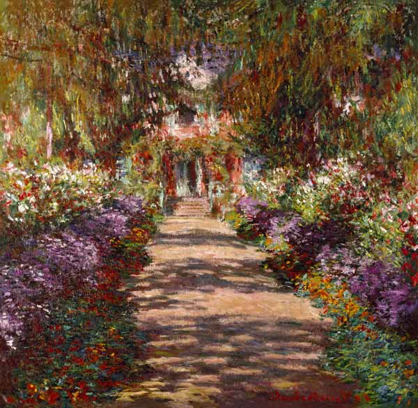 "Allee in Giverny" | Claude Monet - Acrylglasbild