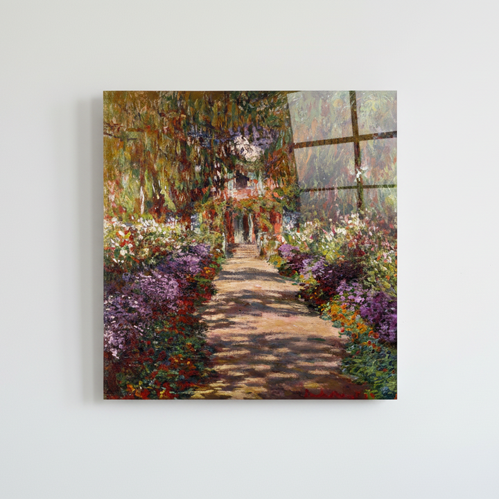 "Allee in Giverny" | Claude Monet - Acrylglasbild