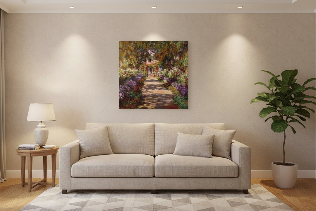 "Allee in Giverny" | Claude Monet - Acrylglasbild