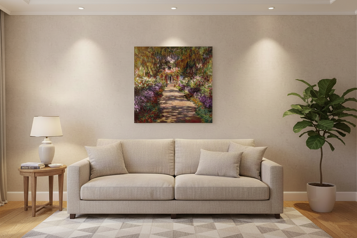 "Allee in Giverny" | Claude Monet - Acrylglasbild