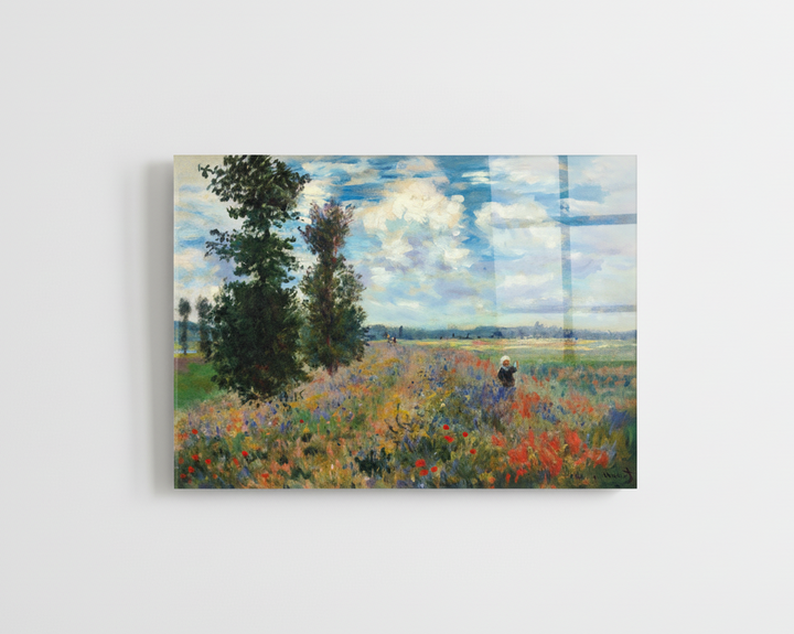 "Das Mohnfeld " | Claude Monet - Acrylglasbild
