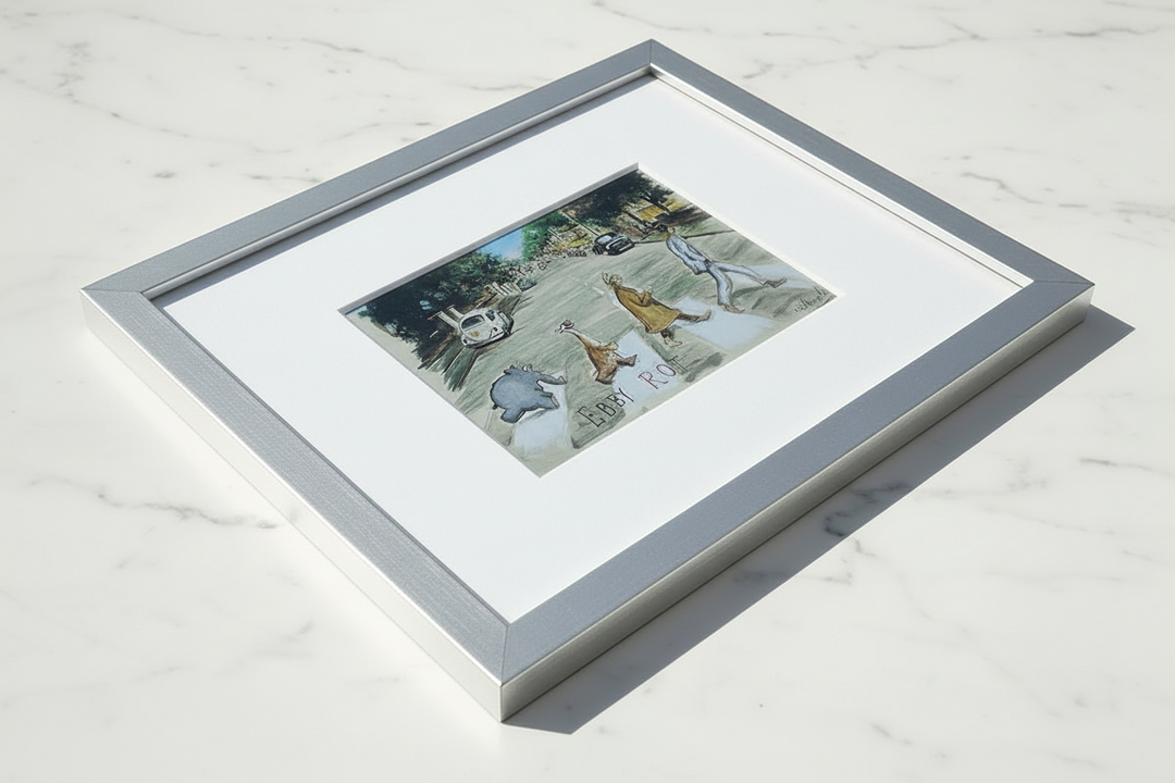 "Ebby Rot" | Otto Waalkes Miniprint mit Rahmen