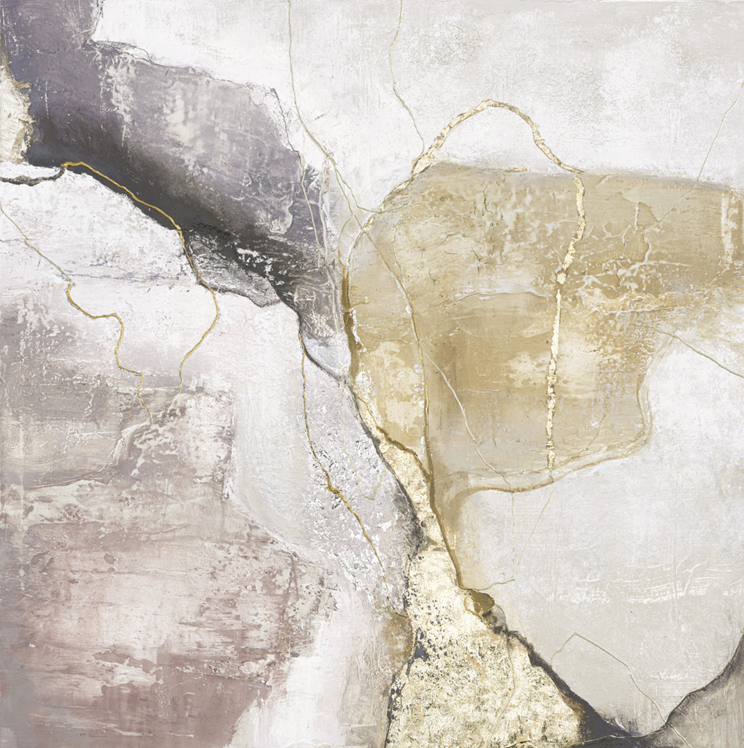 Pieced – Strukturbild handgemalt, quadratisch