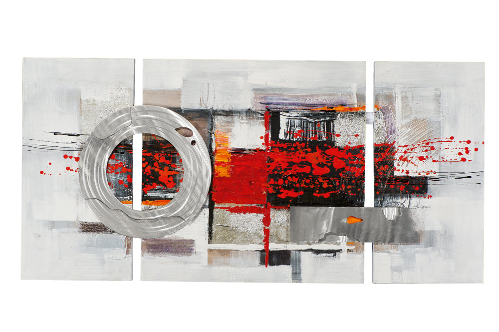 Kreis in Silber und Rot