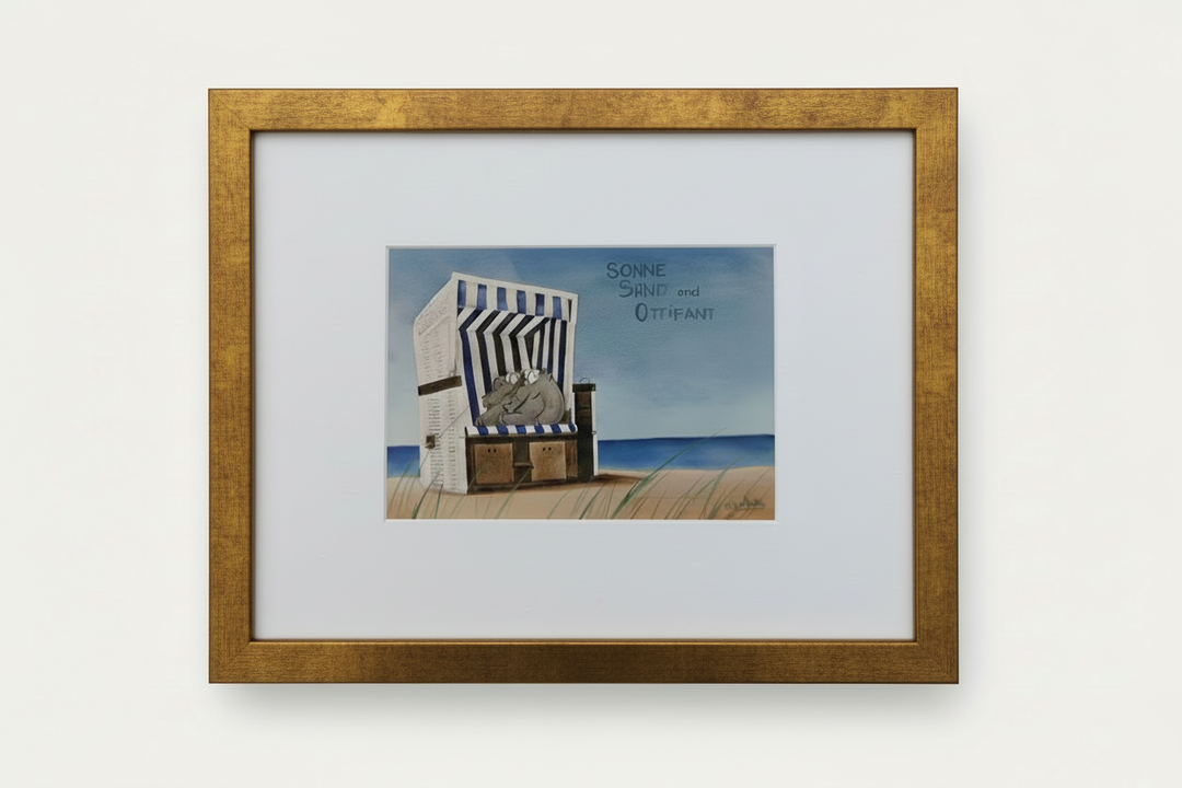 "Sonne Sand und Ottifant" | Otto Waalkes Miniprint