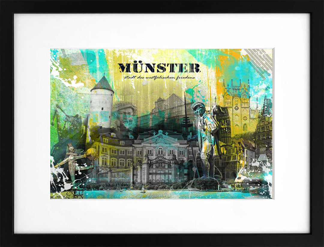 Erbdrostenhof Münster | Stadtcollagen Miniprints