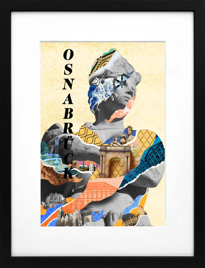 Statue Osnabrück | Stadtcollagen Miniprints
