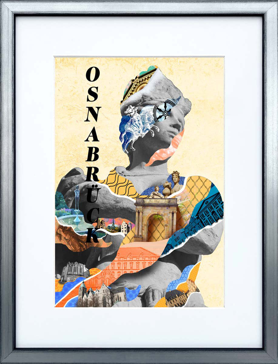 Statue Osnabrück | Stadtcollagen Miniprints
