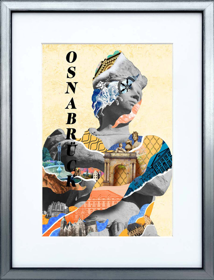 Statue Osnabrück | Stadtcollagen Miniprints