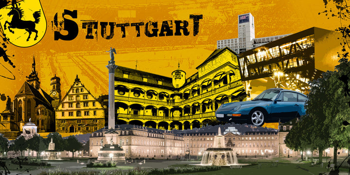 Gelbes Stuttgart Collage