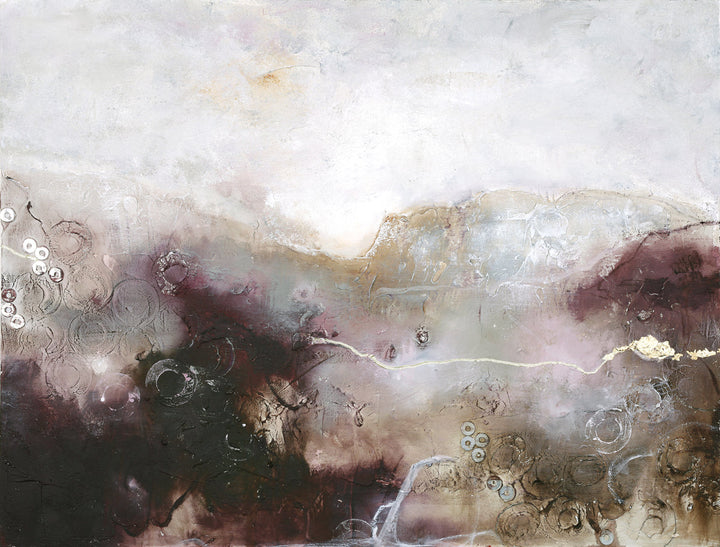 Turning Red – Strukturbild handgemalt, Querformat