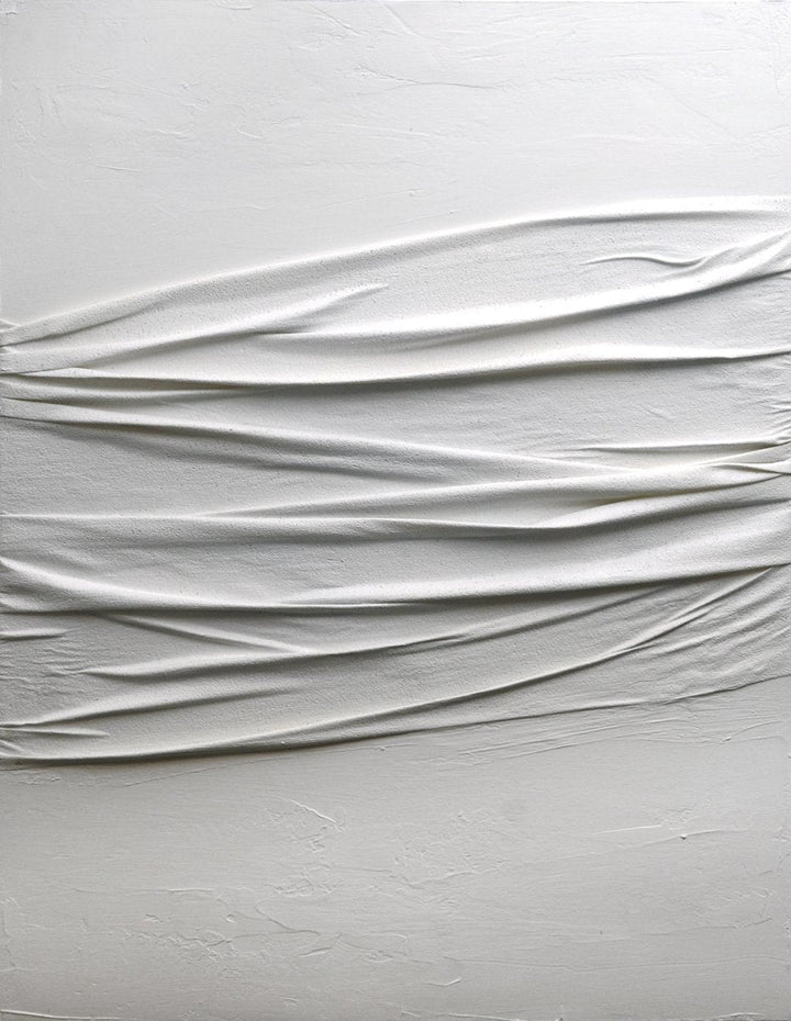 Freja | "White Passion 11" – Strukturbild handgemalt, Hochformat