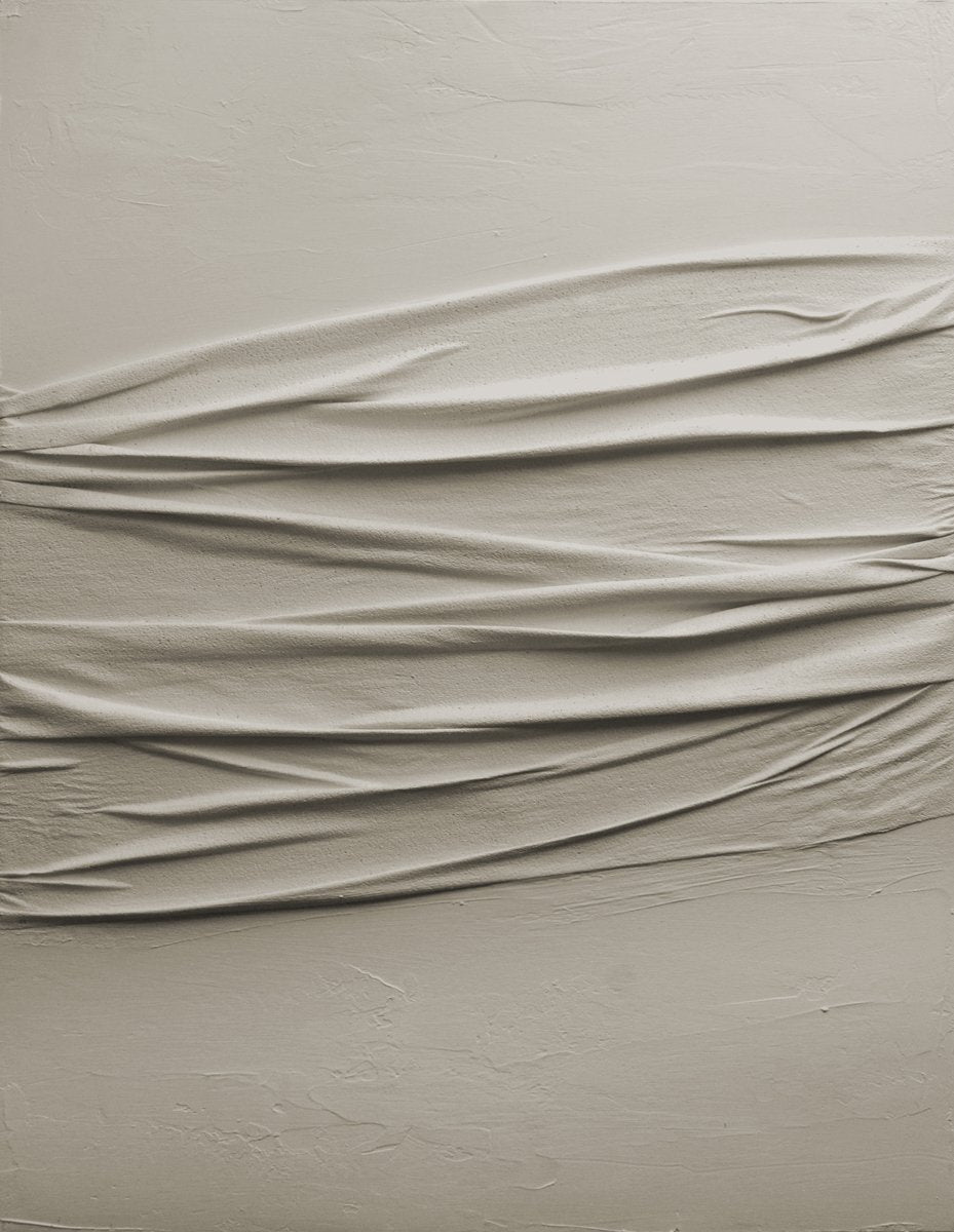 Freja | "White Passion 11" – Strukturbild handgemalt, Hochformat