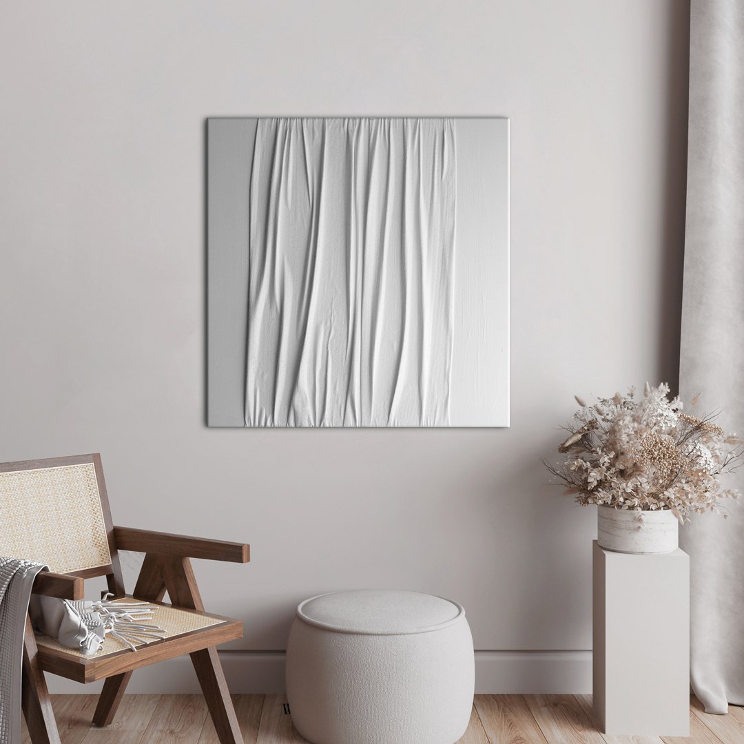 White Passion 12 – Strukturbild handgemalt
