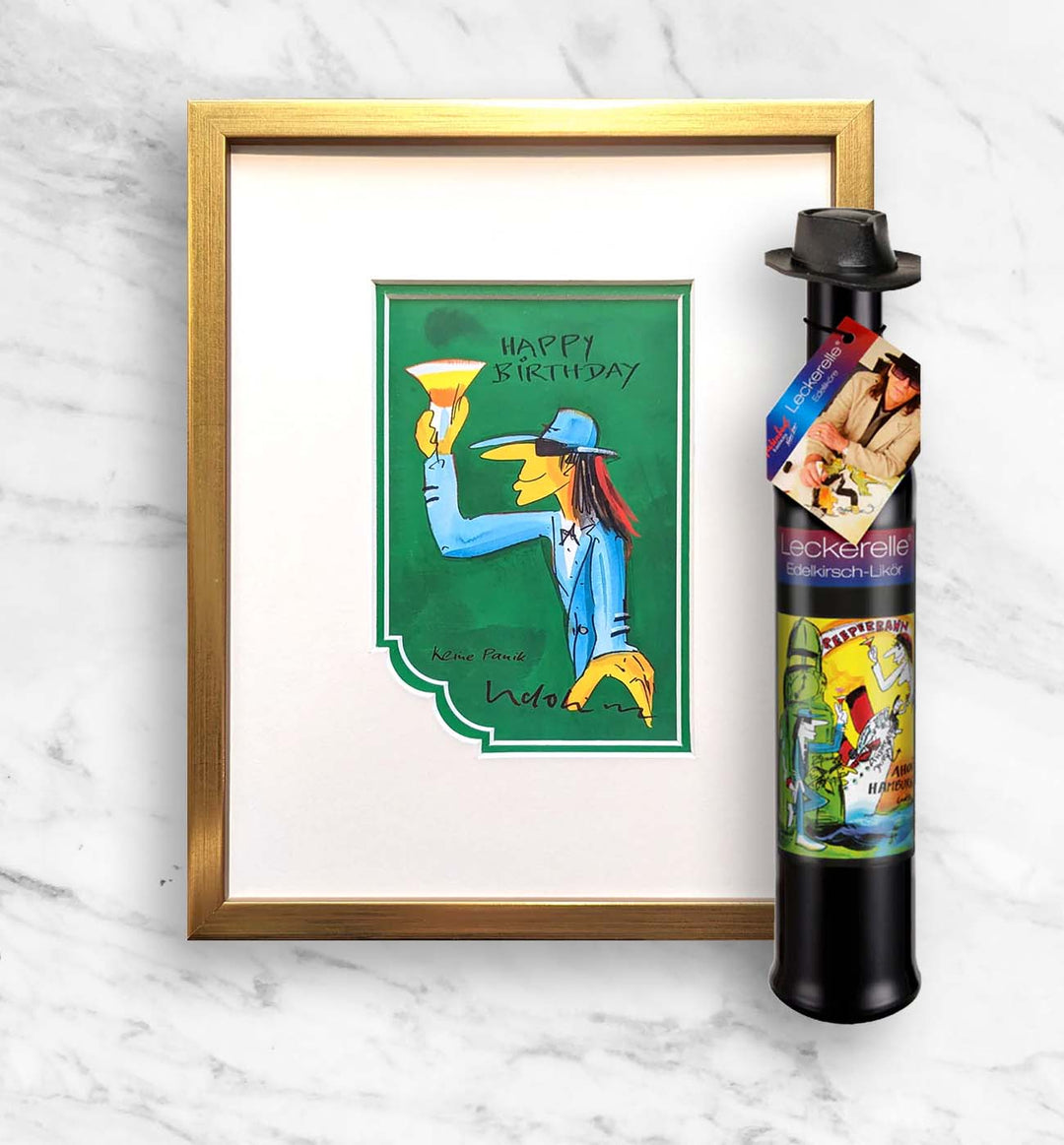 Geburtstags- Geschenkpaket: Miniprint + Leckerelle | Udo Lindenberg