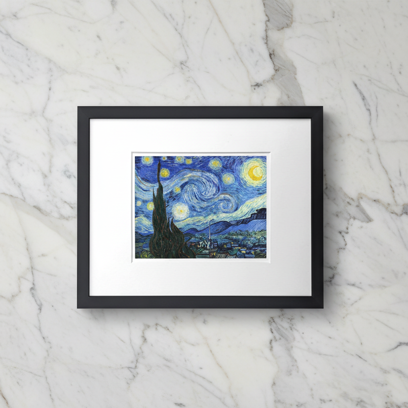 Die Sternennacht - Vincent van Gogh | Meisterwerke Miniprint