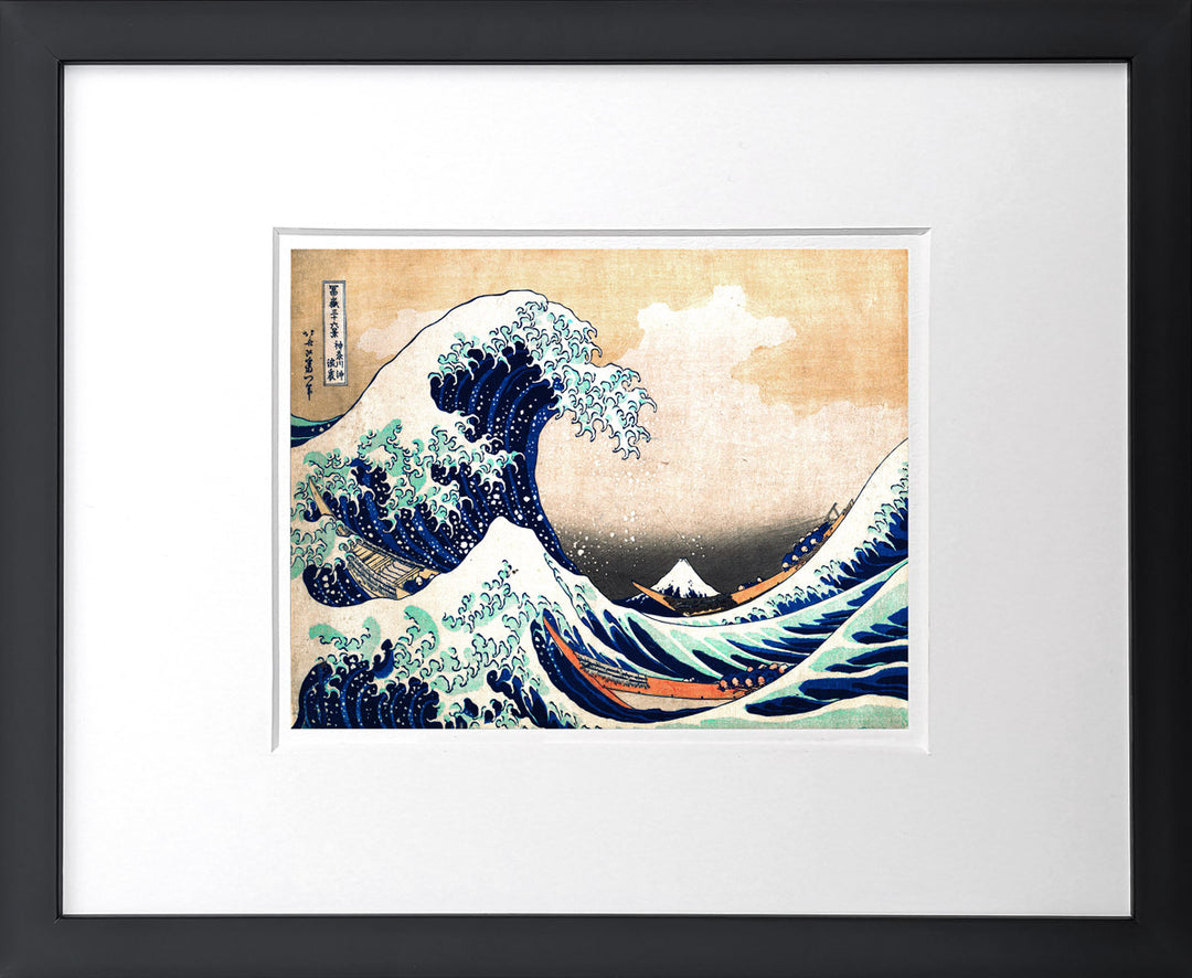 Die große Welle vor Kanagawa - Katsushika Hokusai | Meisterwerke Minip –  Galerie Barkhau art + form, image size:1080x886