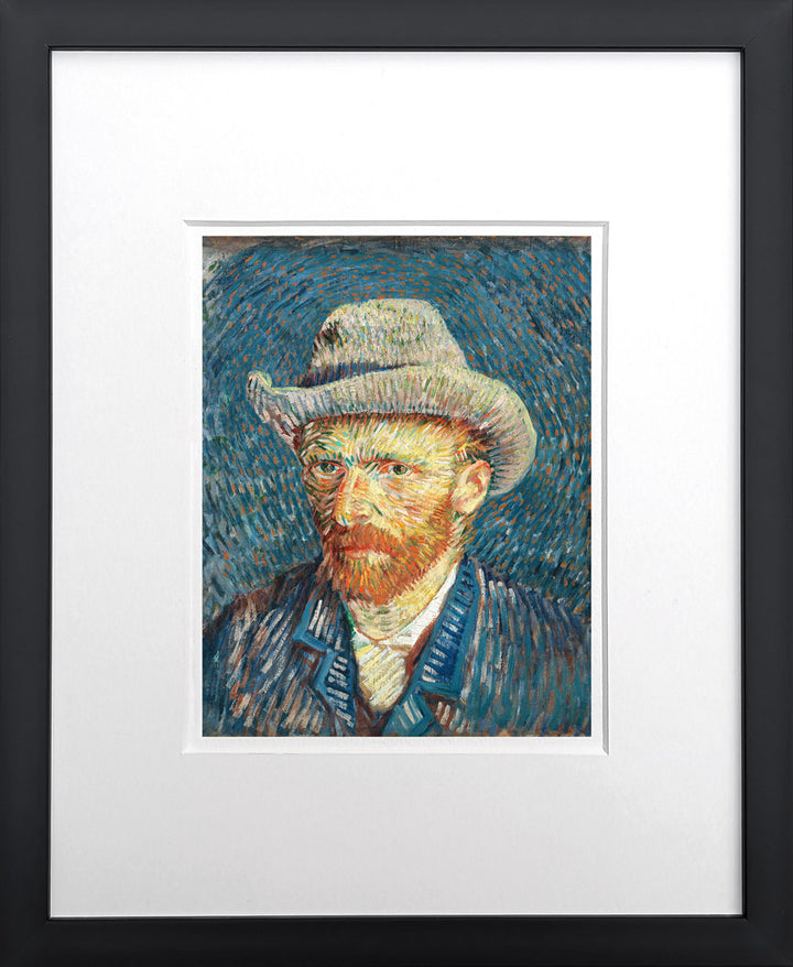 Selbstbildnis mit grauem Filzhut - Vincent van Gogh | Meisterwerke Miniprint
