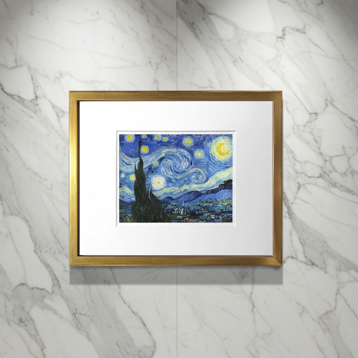 Die Sternennacht - Vincent van Gogh | Meisterwerke Miniprint