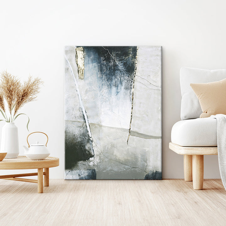 Golden Blue 1 – Strukturbild handgemalt
