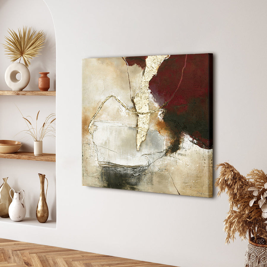 Golden View – Strukturbild handgemalt