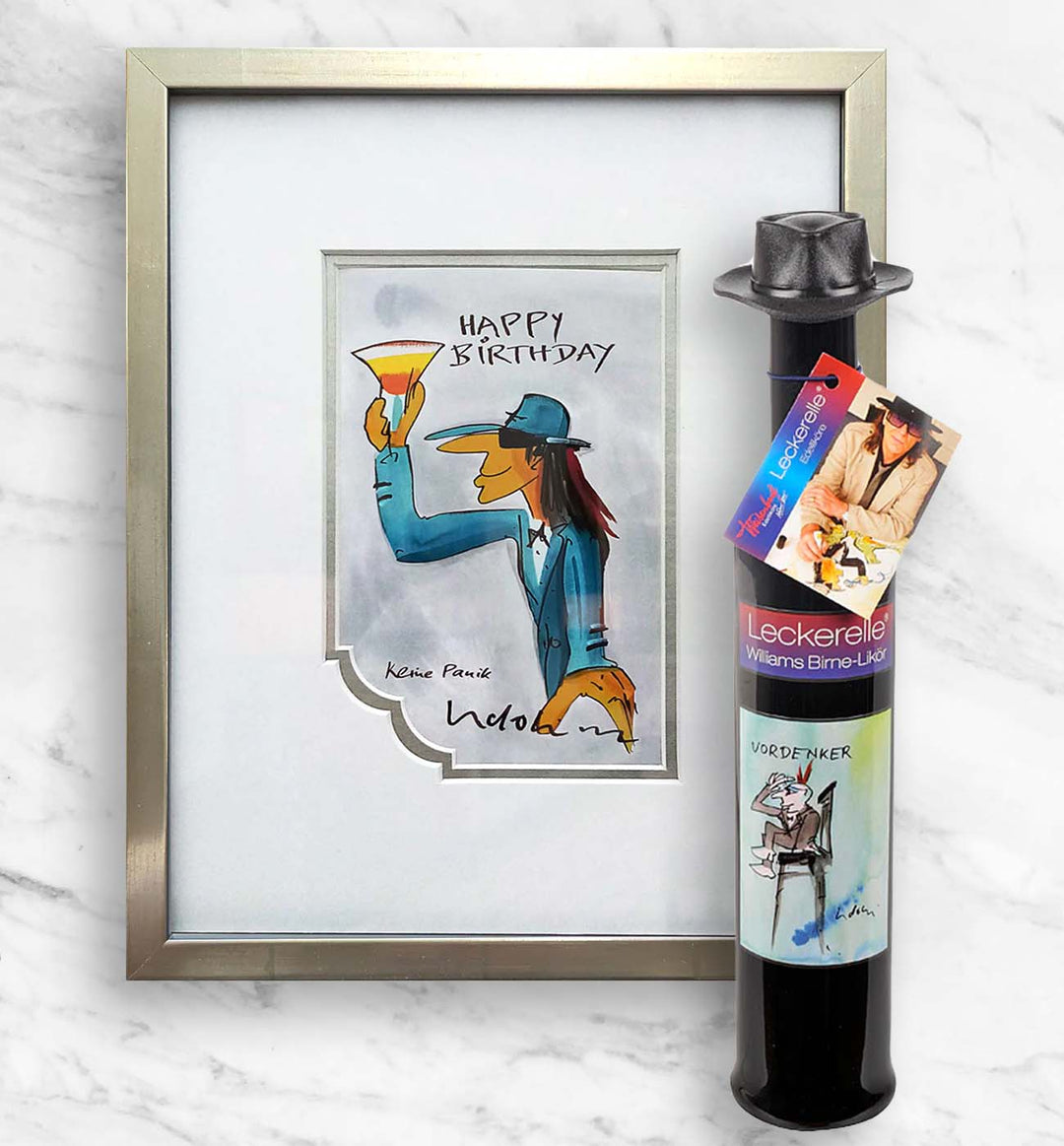 Geburtstags- Geschenkpaket: Miniprint + Leckerelle | Udo Lindenberg