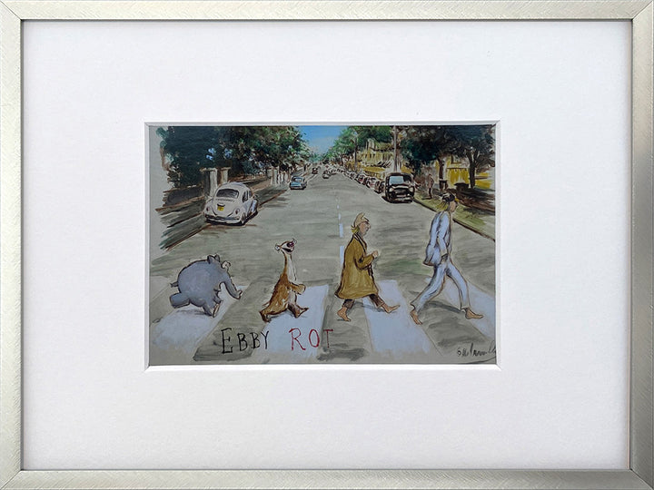 "Ebby Rot" | Otto Waalkes Miniprint mit Rahmen