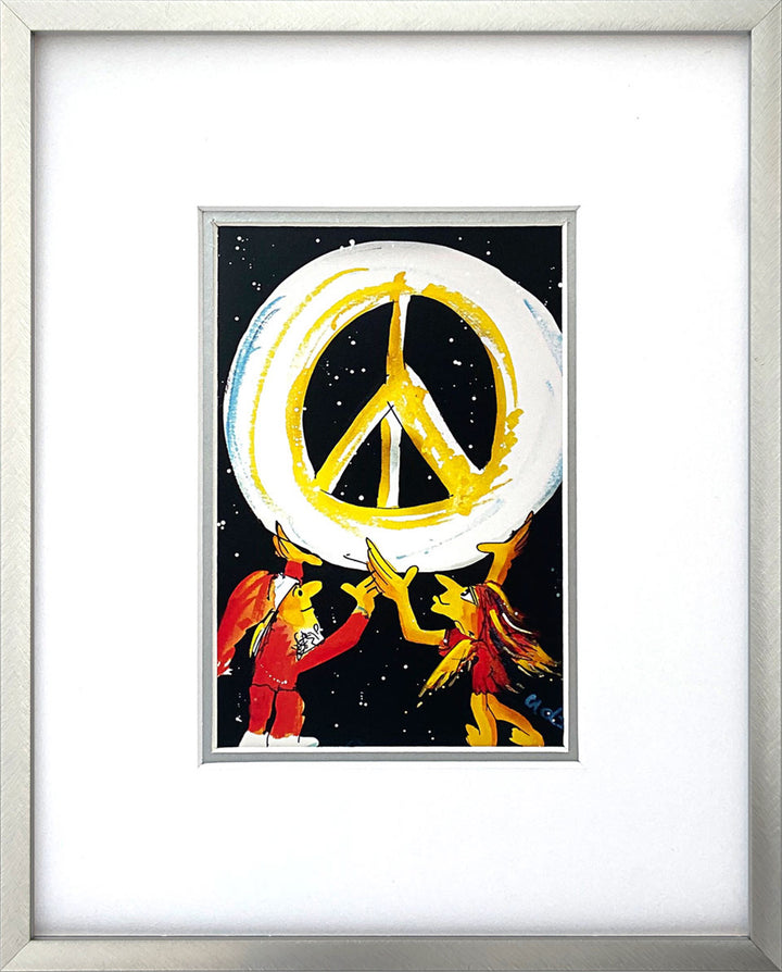 "Peace on Earth" | Udo Lindenberg Miniprint mit Rahmen