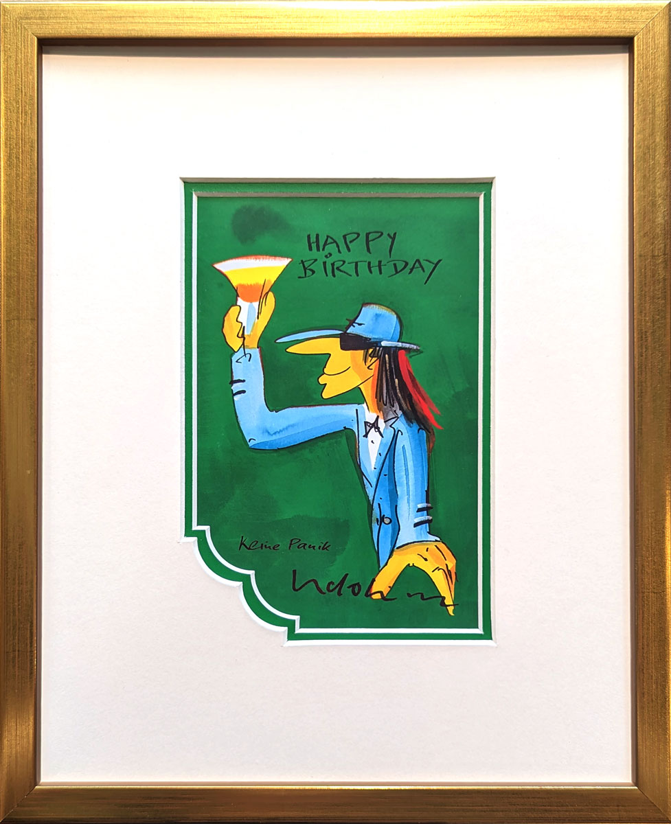 "Happy Birthday" Grüne Edition | Udo Lindenberg Miniprint