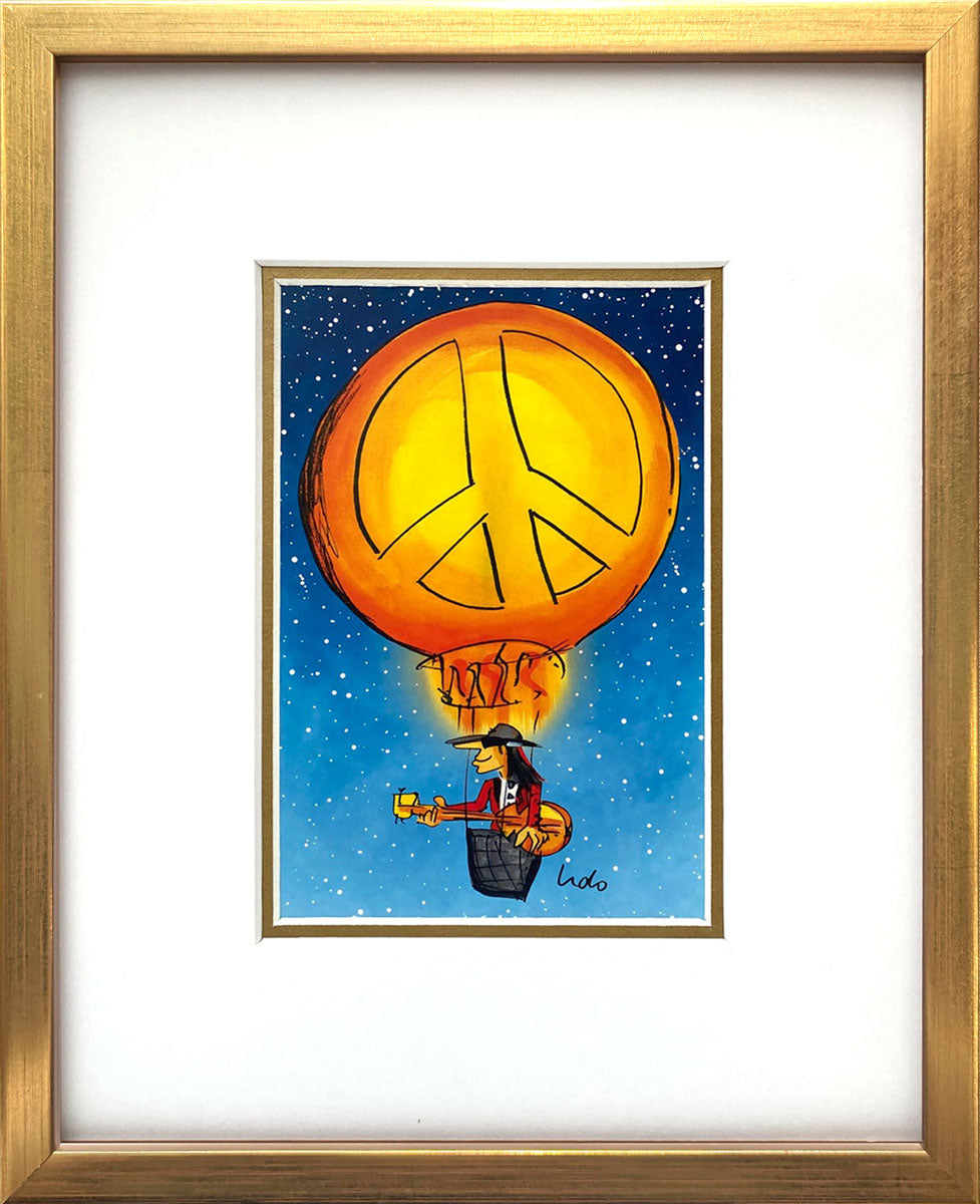 "Rock n Peace" | Udo Lindenberg Miniprint mit Rahmen