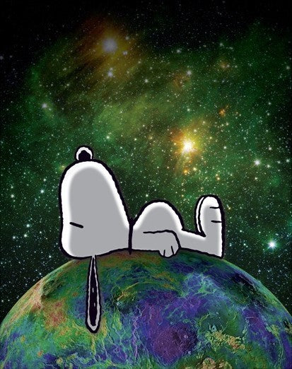 On Top of the World - Peanuts Giclée limitiert