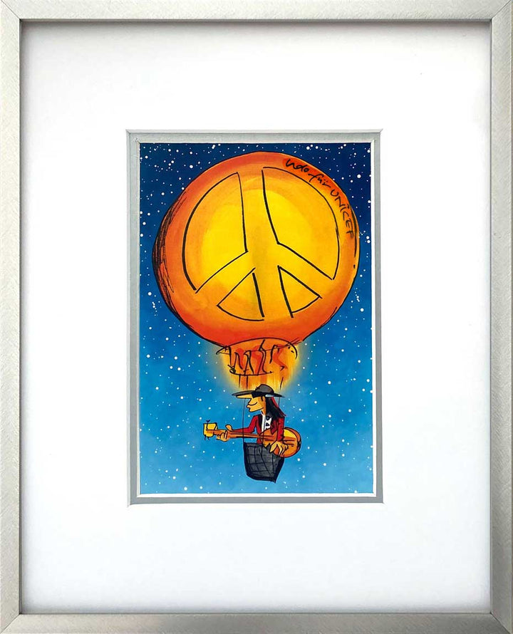 "Rock n Peace" | Udo Lindenberg Miniprint mit Rahmen