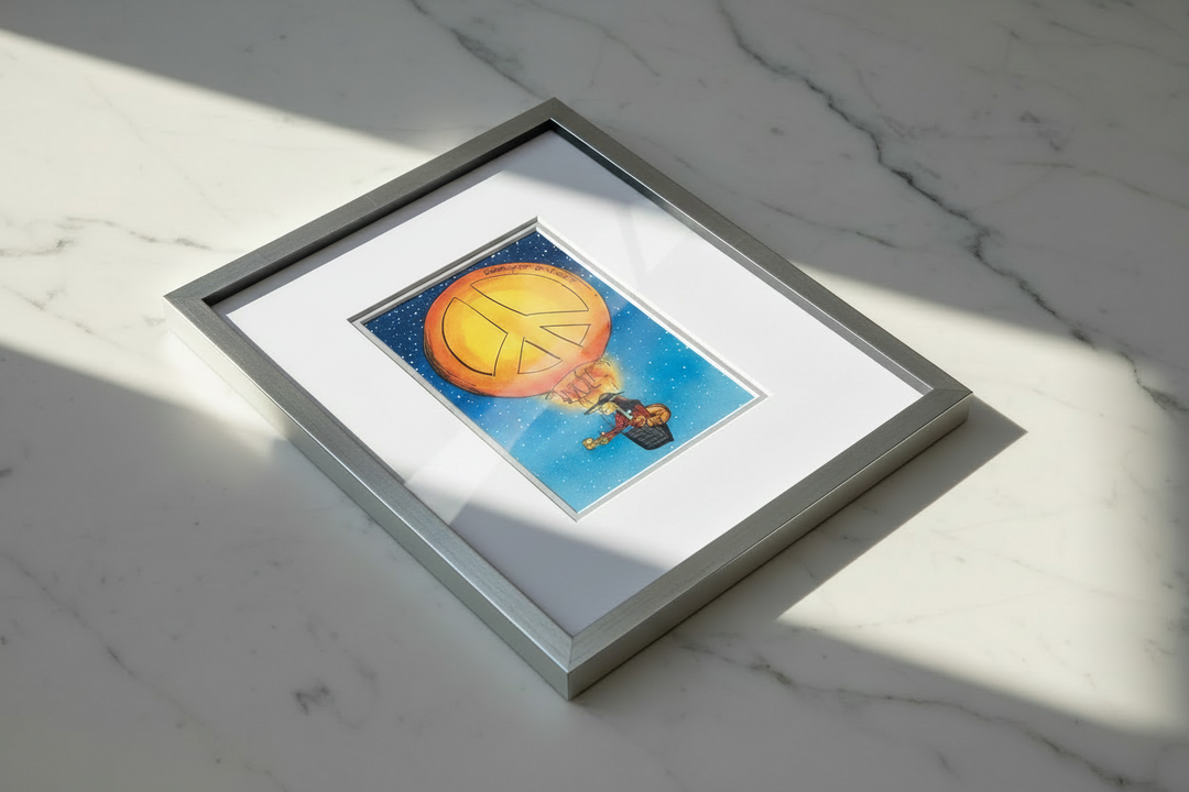 "Rock n Peace" | Udo Lindenberg Miniprint mit Rahmen
