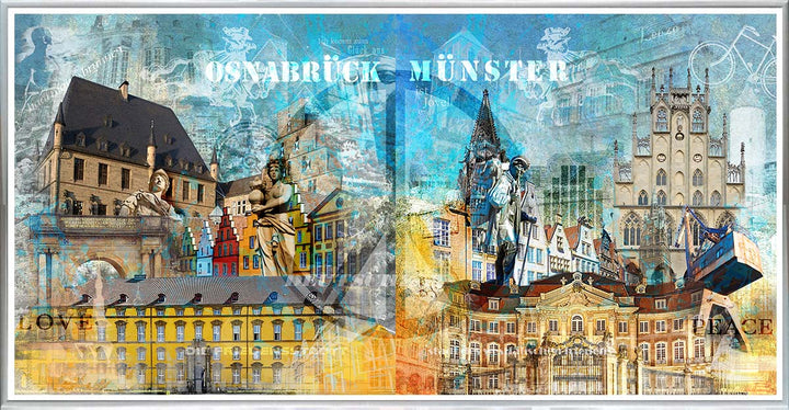 Osnabrück und Münster-Friedensbild Collage 2023