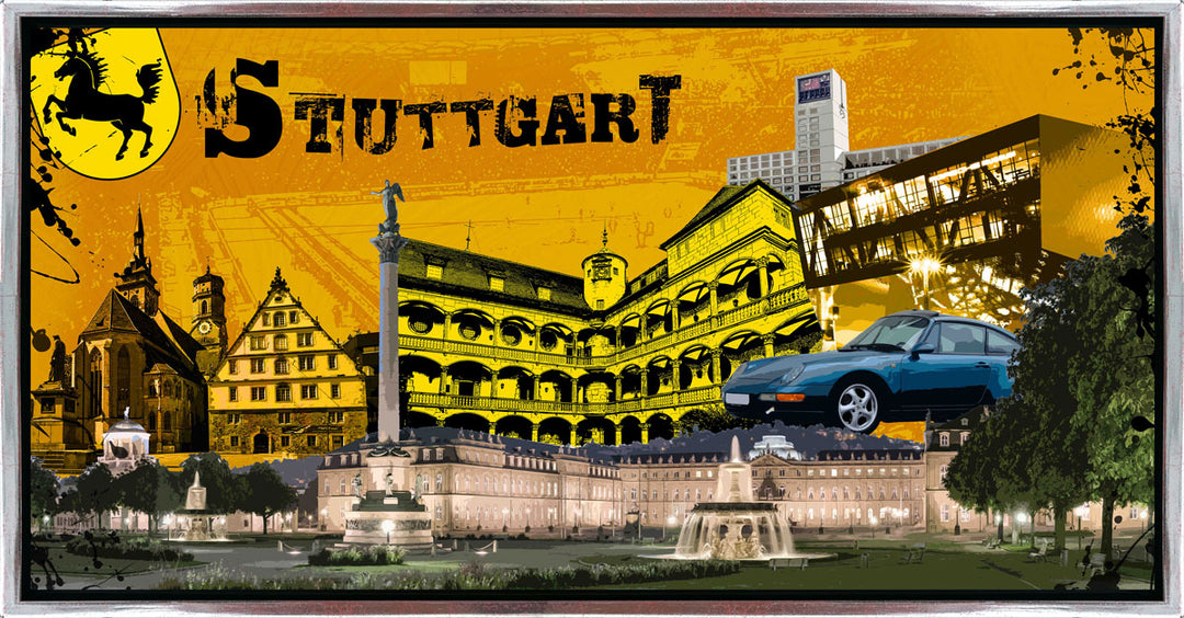 Gelbes Stuttgart Collage