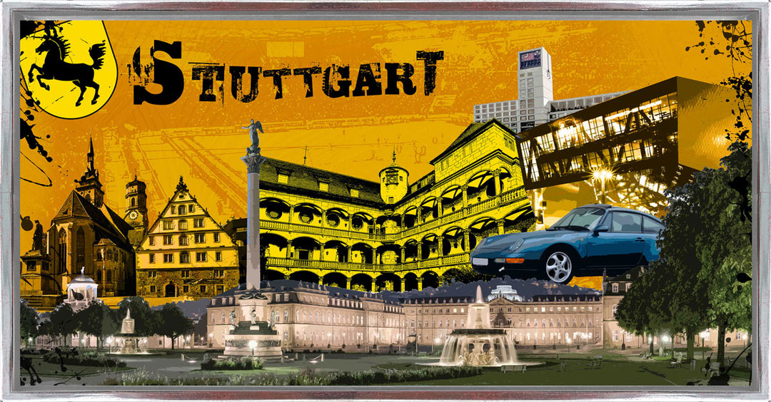 Gelbes Stuttgart Collage