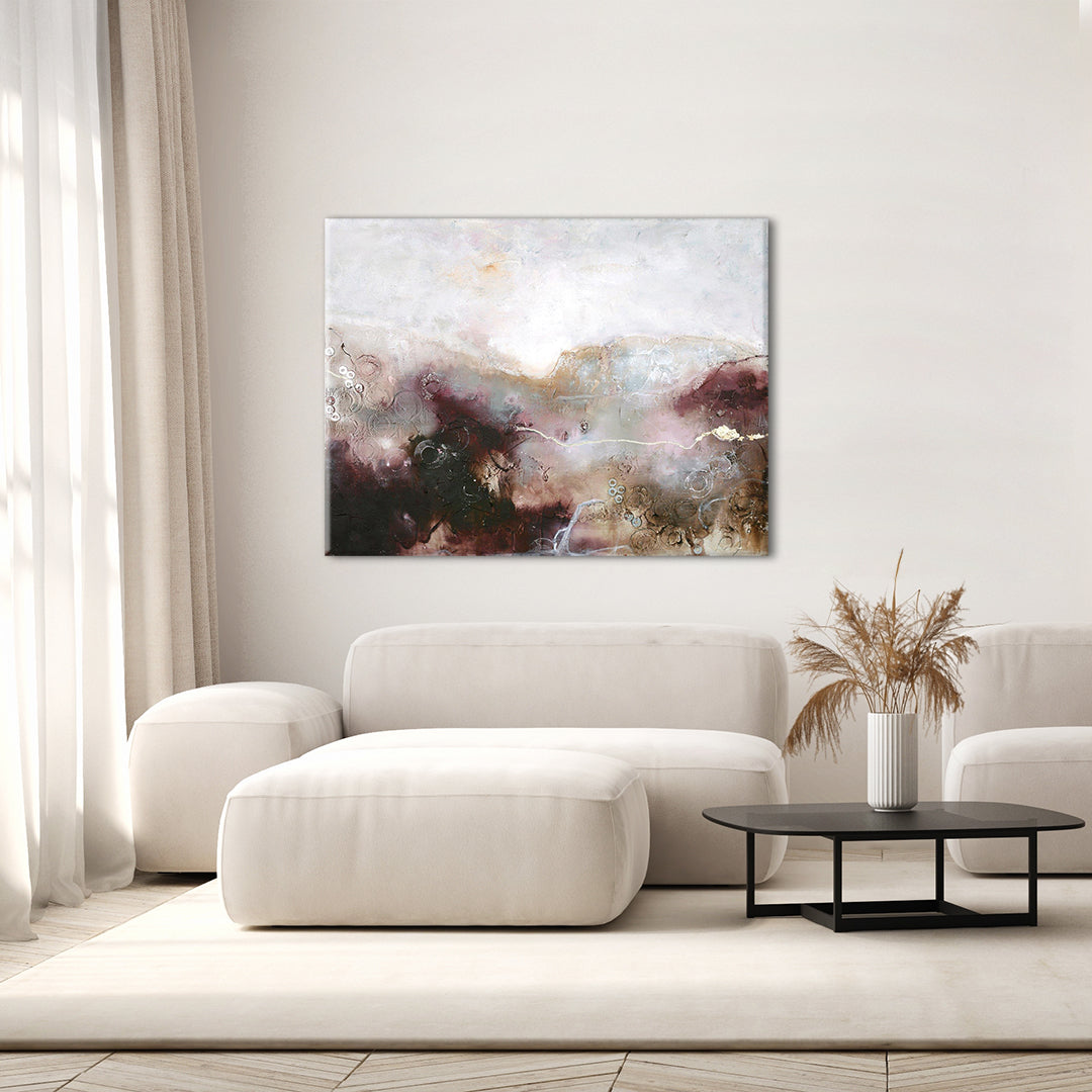Turning Red – Strukturbild handgemalt