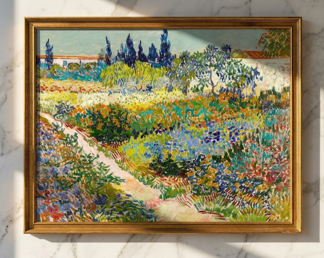 "Blühender Garten mit Pfad" | Vincent van Gogh
