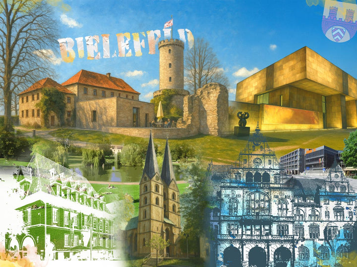 Bielefeld Turm & Zeit Collage