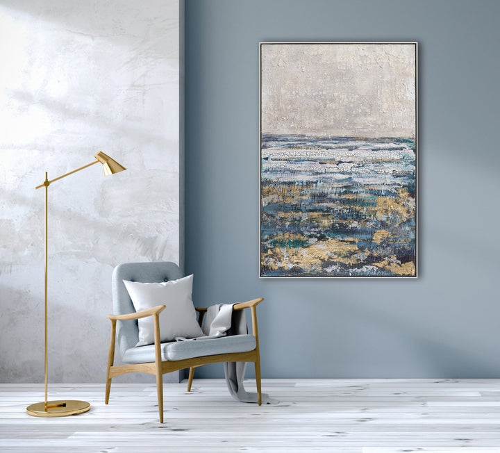 Abstrakt in Blau und Gold