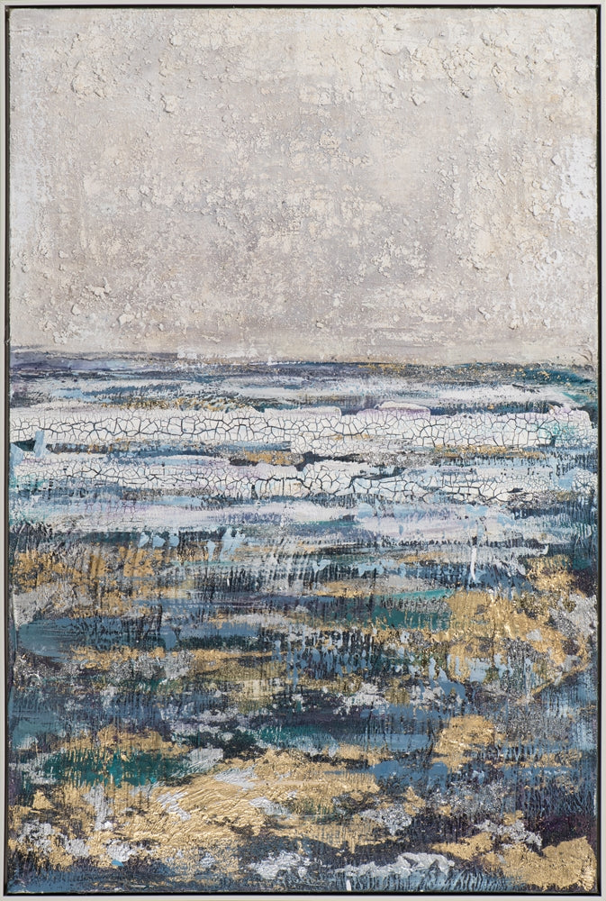 Abstrakt in Blau und Gold