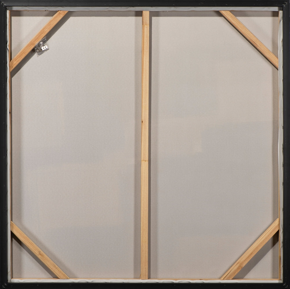 Abstrakt in Hellblau und Oliv