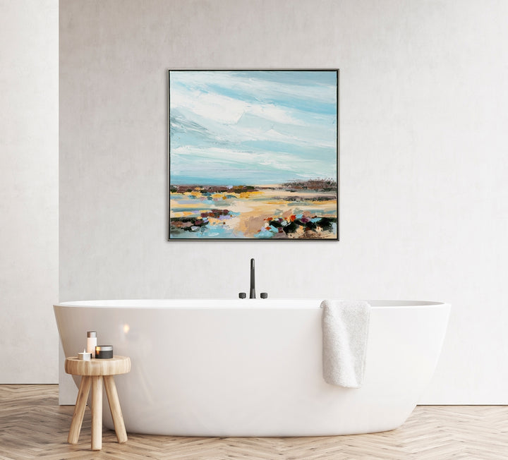 Landschaft mit blauem Himmel