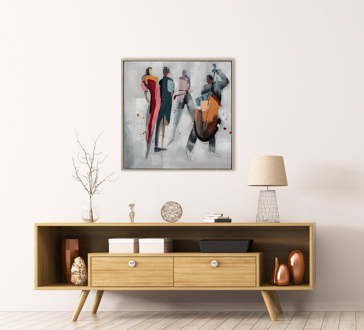 Cellospieler mit Zuschauern