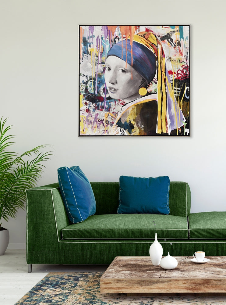 Street Art "Perlen-Mädchen"