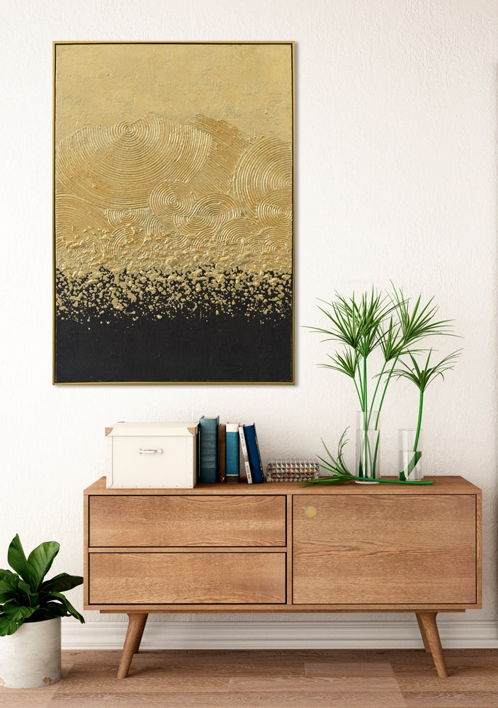 Gold akzentuiert Schwarz