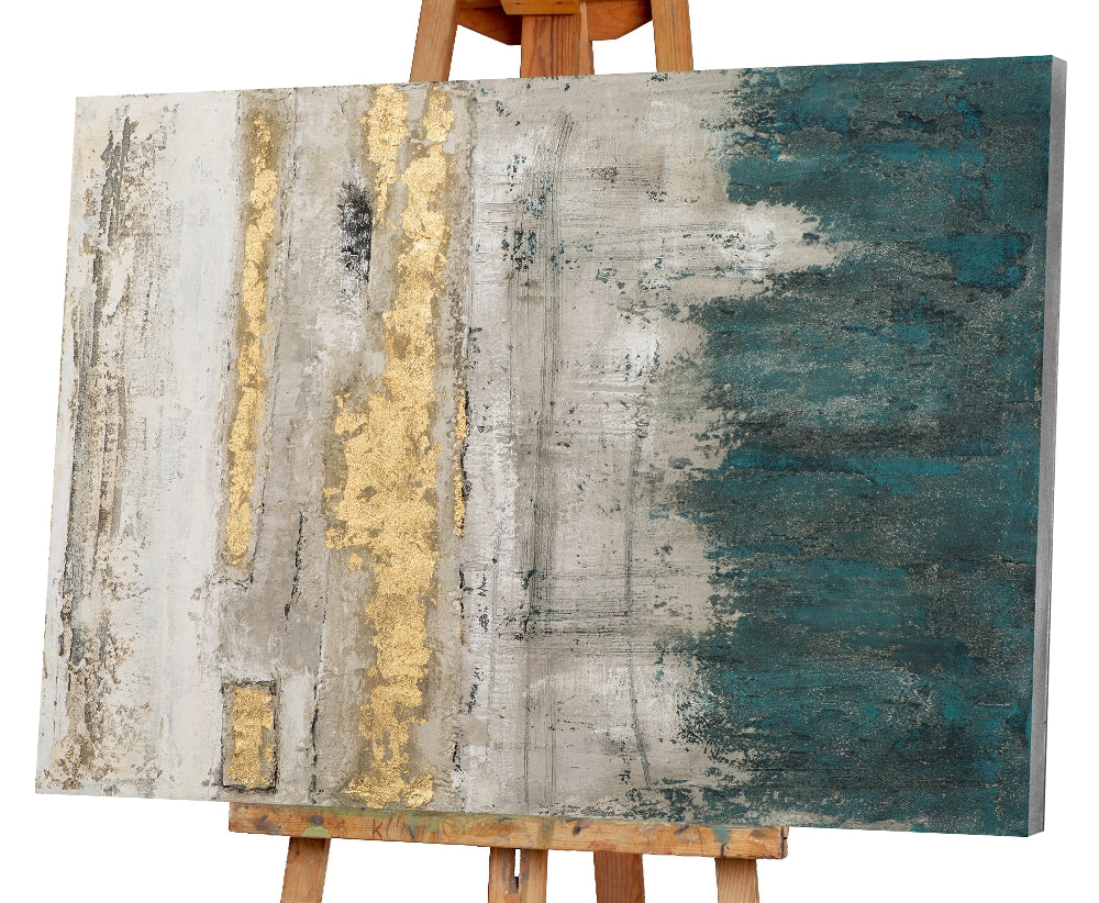 Glühende Silhouetten in Türkis