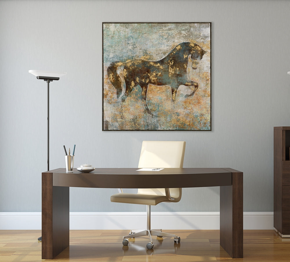 Pferd mit goldenen Tupfen