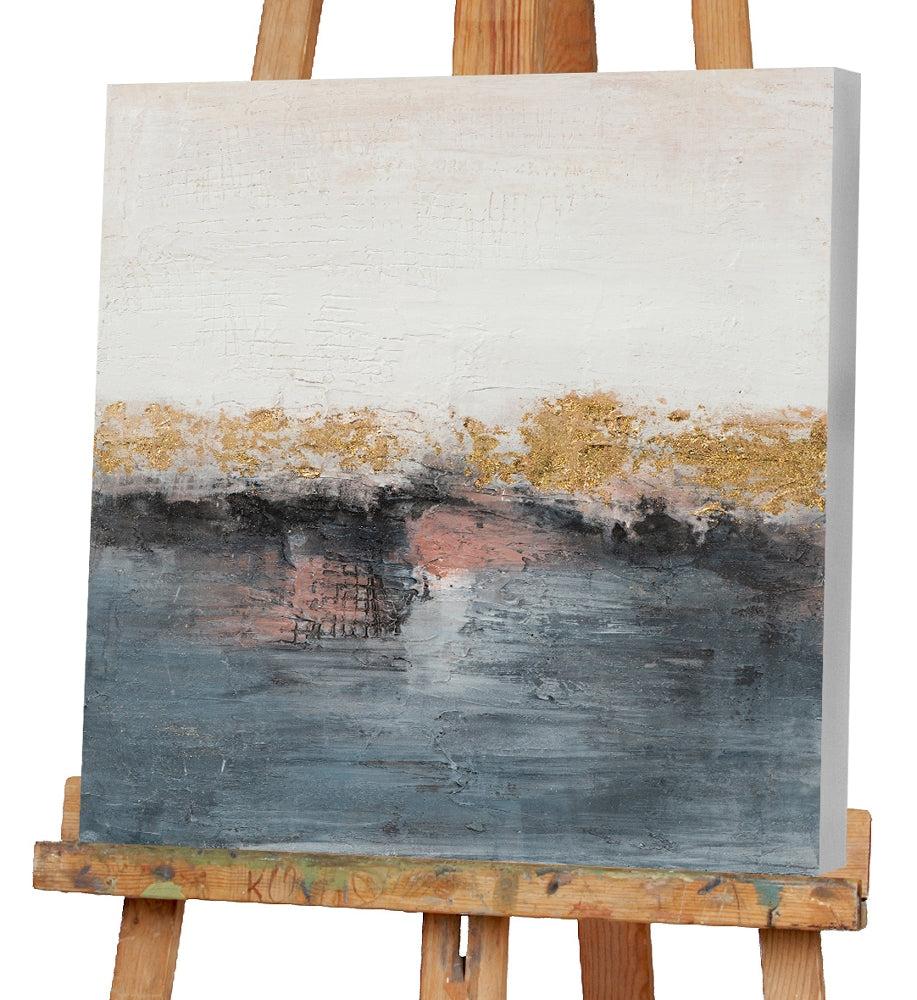 Abstrakter See mit Gold